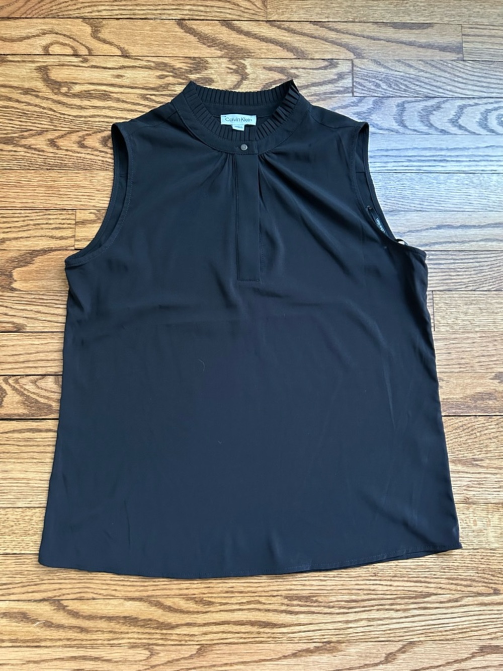 Calvin Klein Black Sleeveless Mock Neck Camisole